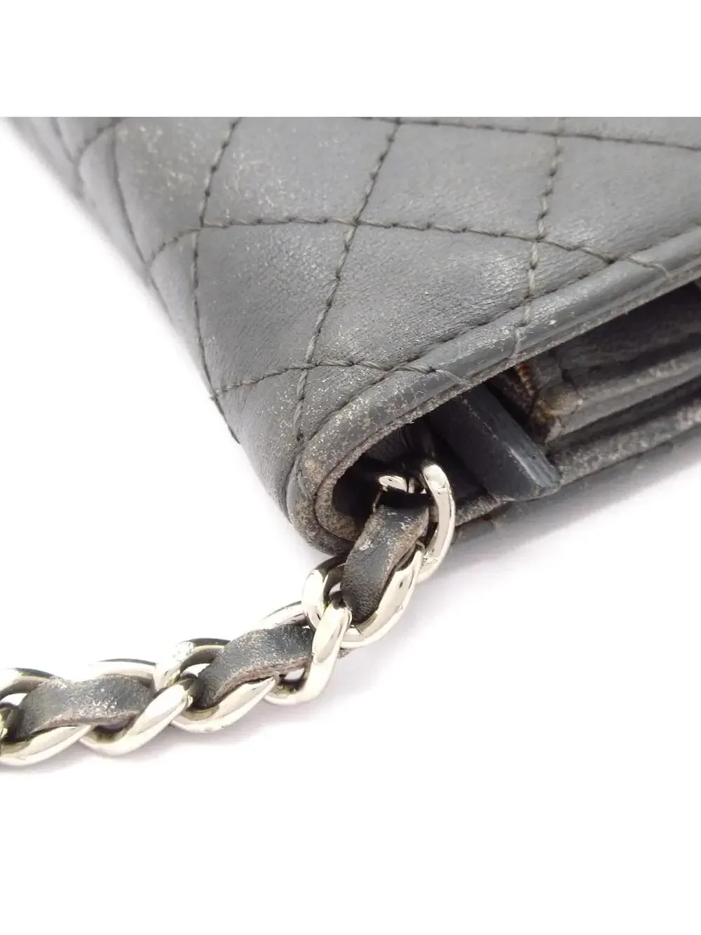 Chanel Matelasse Gray Leather Other #304856C15B